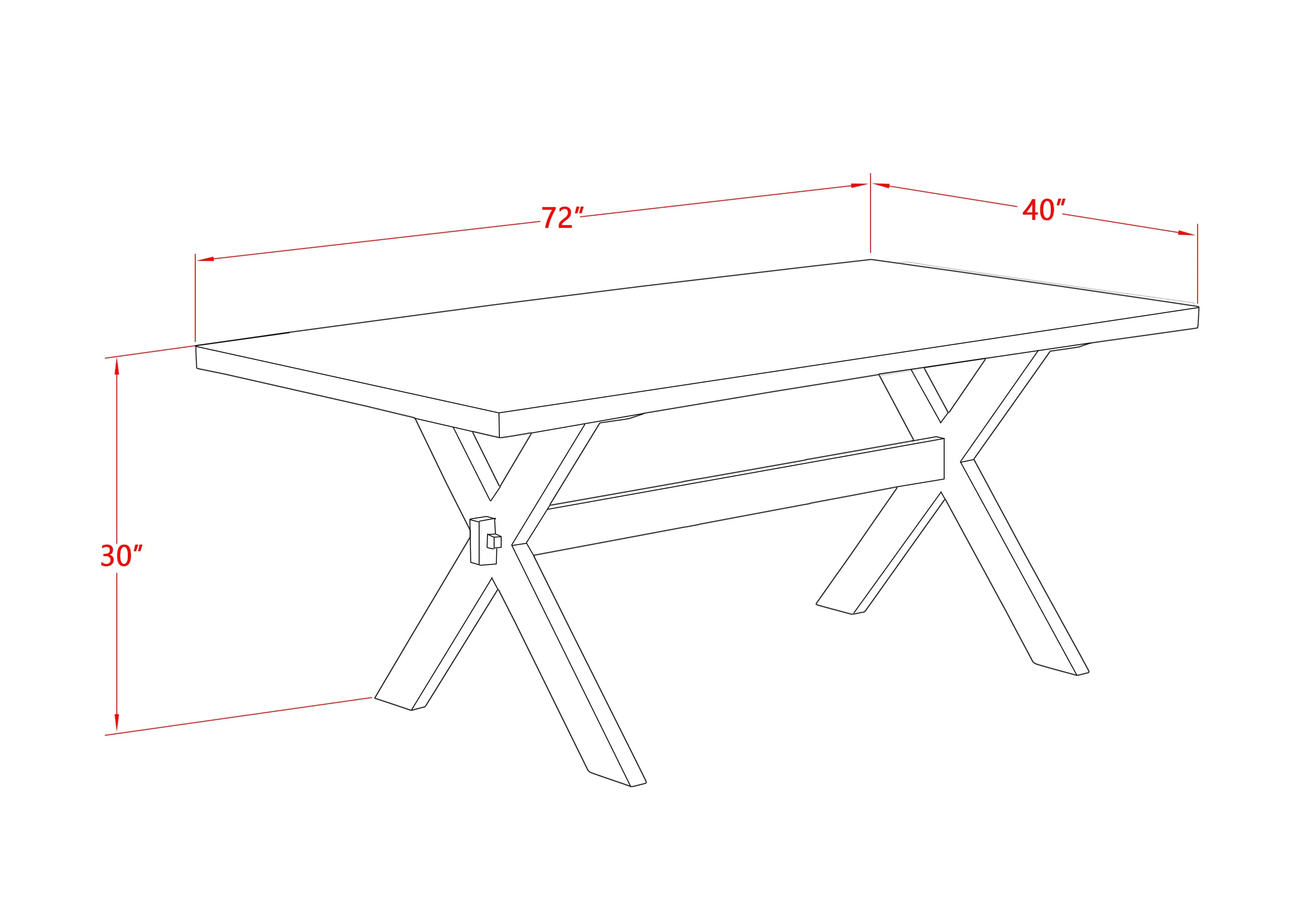 East West Furniture X027GA235-9 9 Piece Dining Set Includes a Rectangle Dining Room Table with X-Legs and 8 Doeskin Linen Fabric Upholstered Parson Chairs