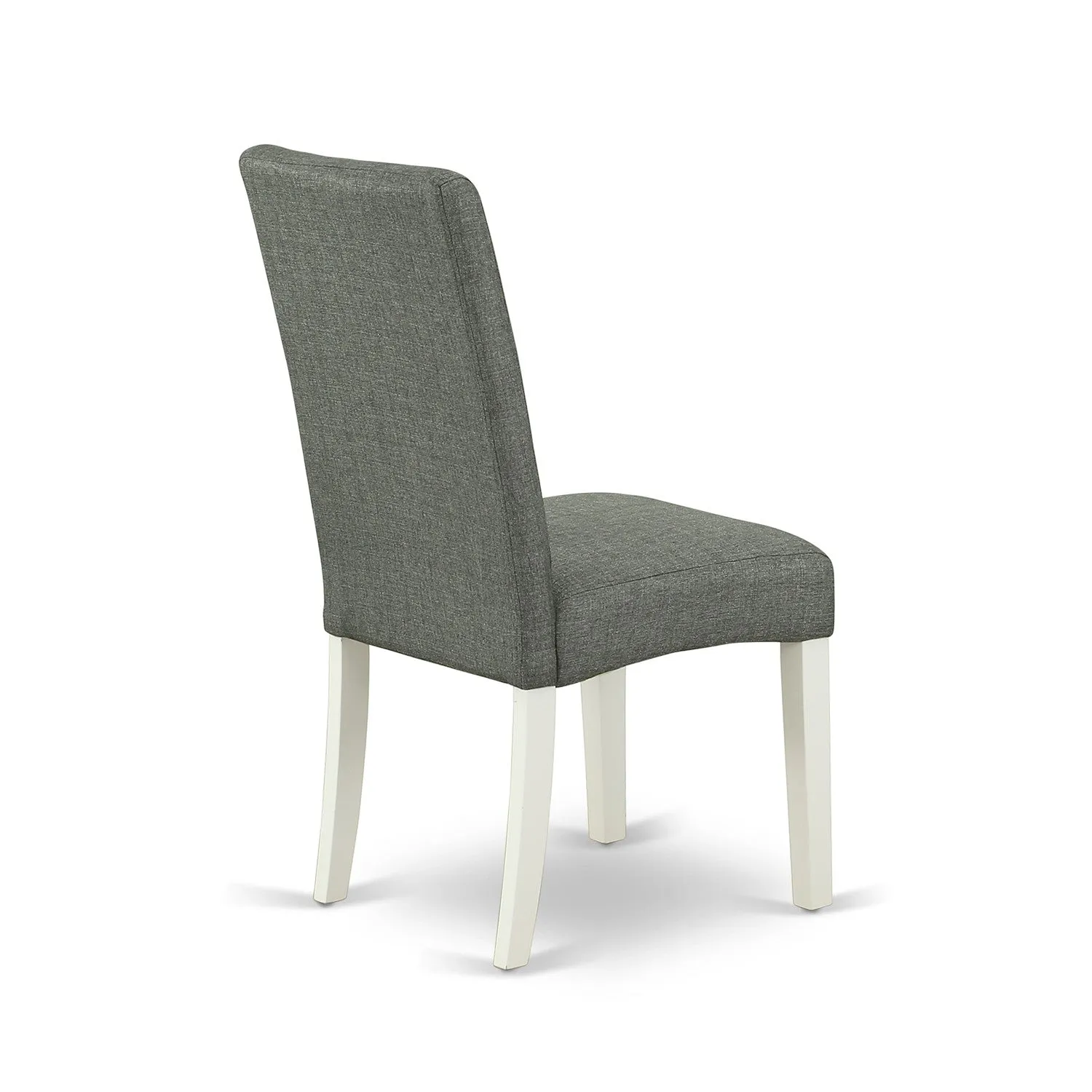 East West Furniture X097DR207-9 9 Piece Dining Table Set Includes a Rectangle Dining Room Table with X-Legs and 8 Gray Linen Fabric Upholstered Parson Chairs, 40x72 Inch, Multi-Color