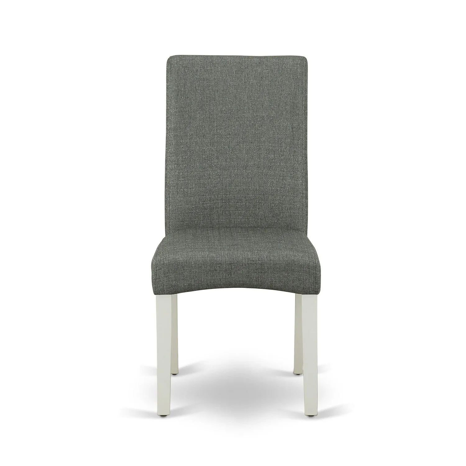 East West Furniture X097DR207-9 9 Piece Dining Table Set Includes a Rectangle Dining Room Table with X-Legs and 8 Gray Linen Fabric Upholstered Parson Chairs, 40x72 Inch, Multi-Color