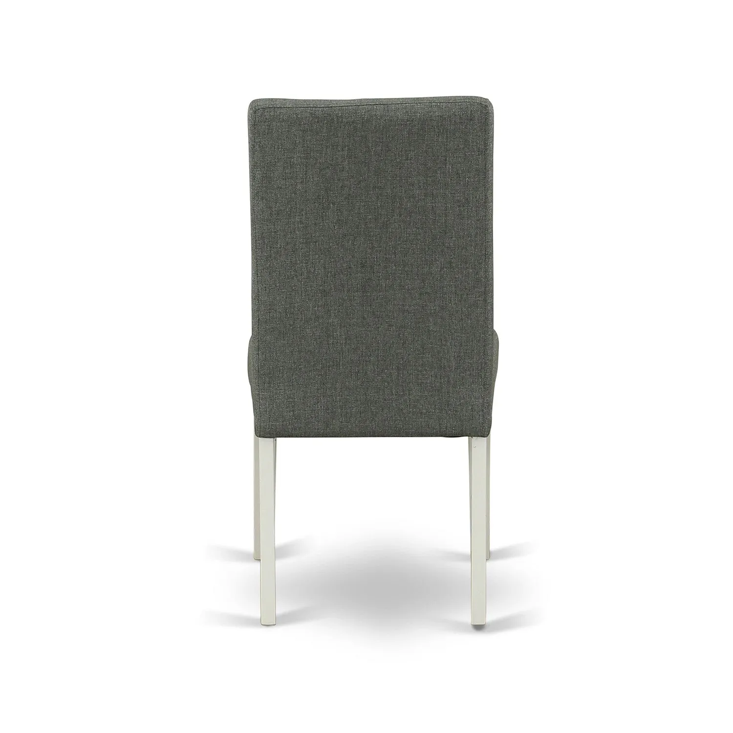 East West Furniture X097DR207-9 9 Piece Dining Table Set Includes a Rectangle Dining Room Table with X-Legs and 8 Gray Linen Fabric Upholstered Parson Chairs, 40x72 Inch, Multi-Color