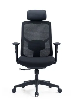 Ergonomic Office Chair with Adjustable Headrest and Lumbar Support