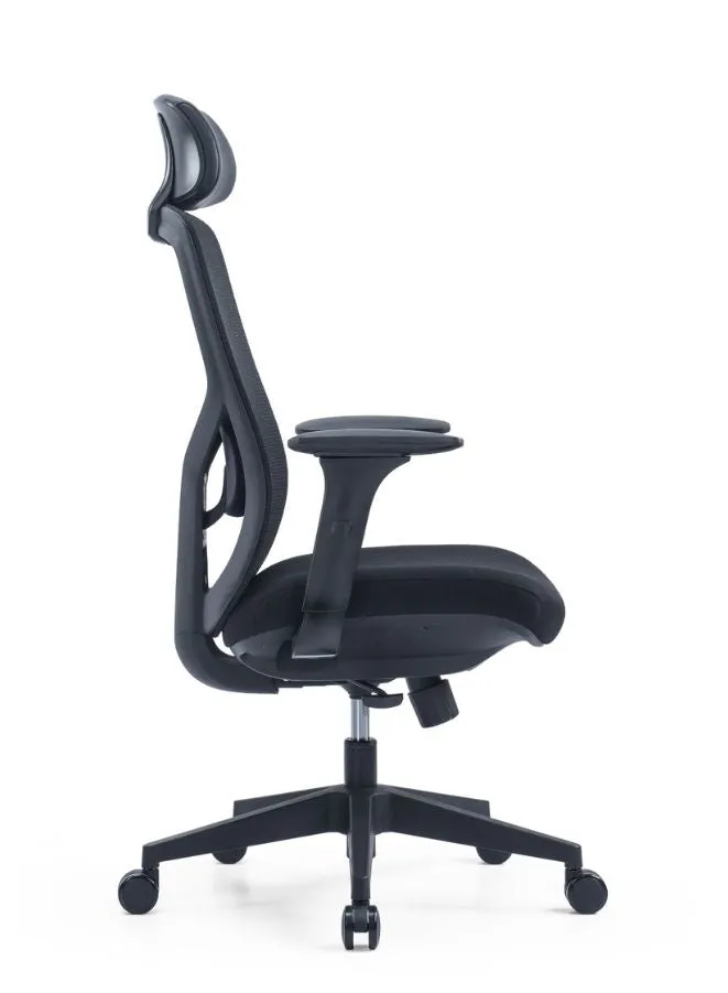 Ergonomic Office Chair with Adjustable Headrest and Lumbar Support