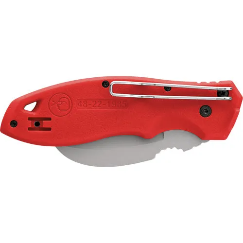 FastBack™ Hawk Bill Folding Knife, 2-1/4" Blade, Stainless Steel Blade, Plastic Handle