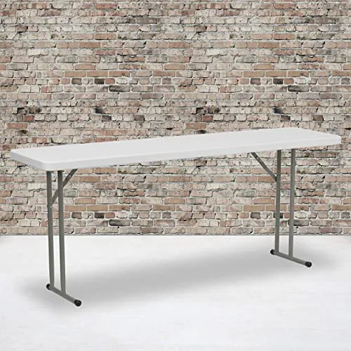 Flash Furniture Elon 6-Foot Granite White Plastic Folding Training Table