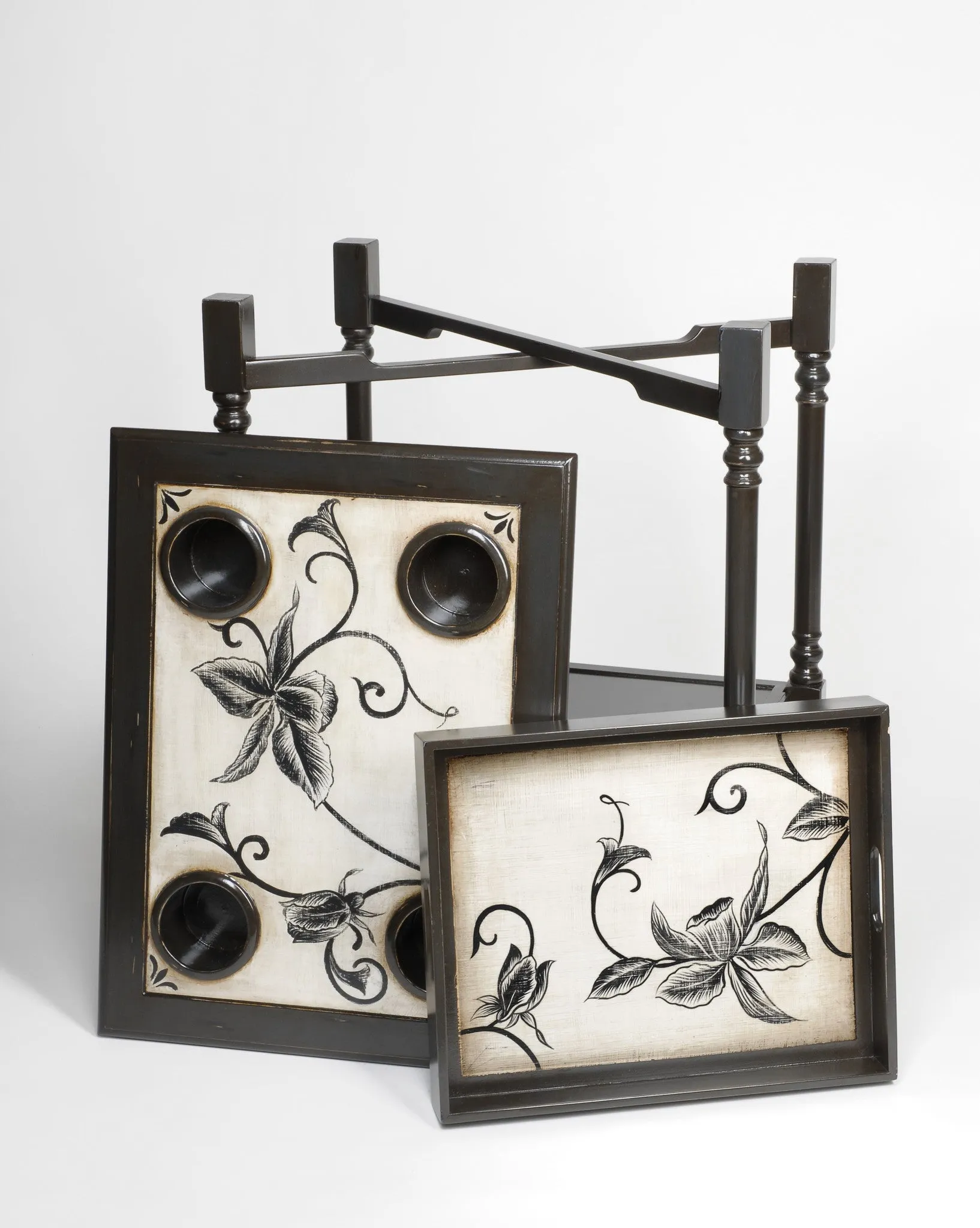 Hand Painted Side Folding Table