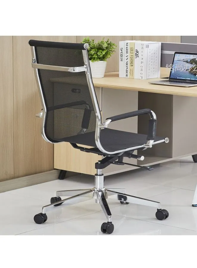 High Back Mesh Office Chair with Adjustable Height and Chrome Legs