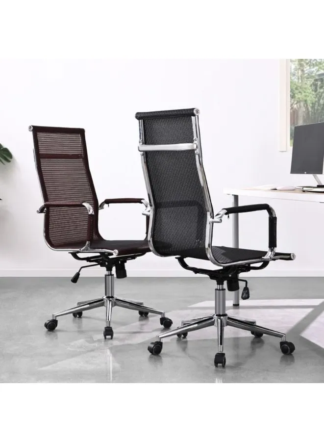 High Back Mesh Office Chair with Adjustable Height and Chrome Legs