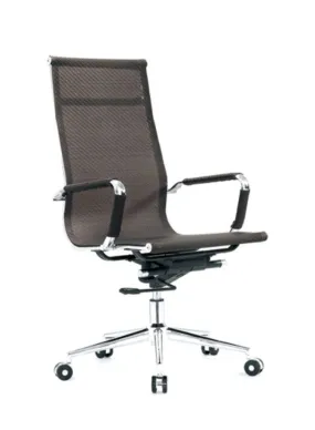 High Back Mesh Office Chair with Adjustable Height and Chrome Legs