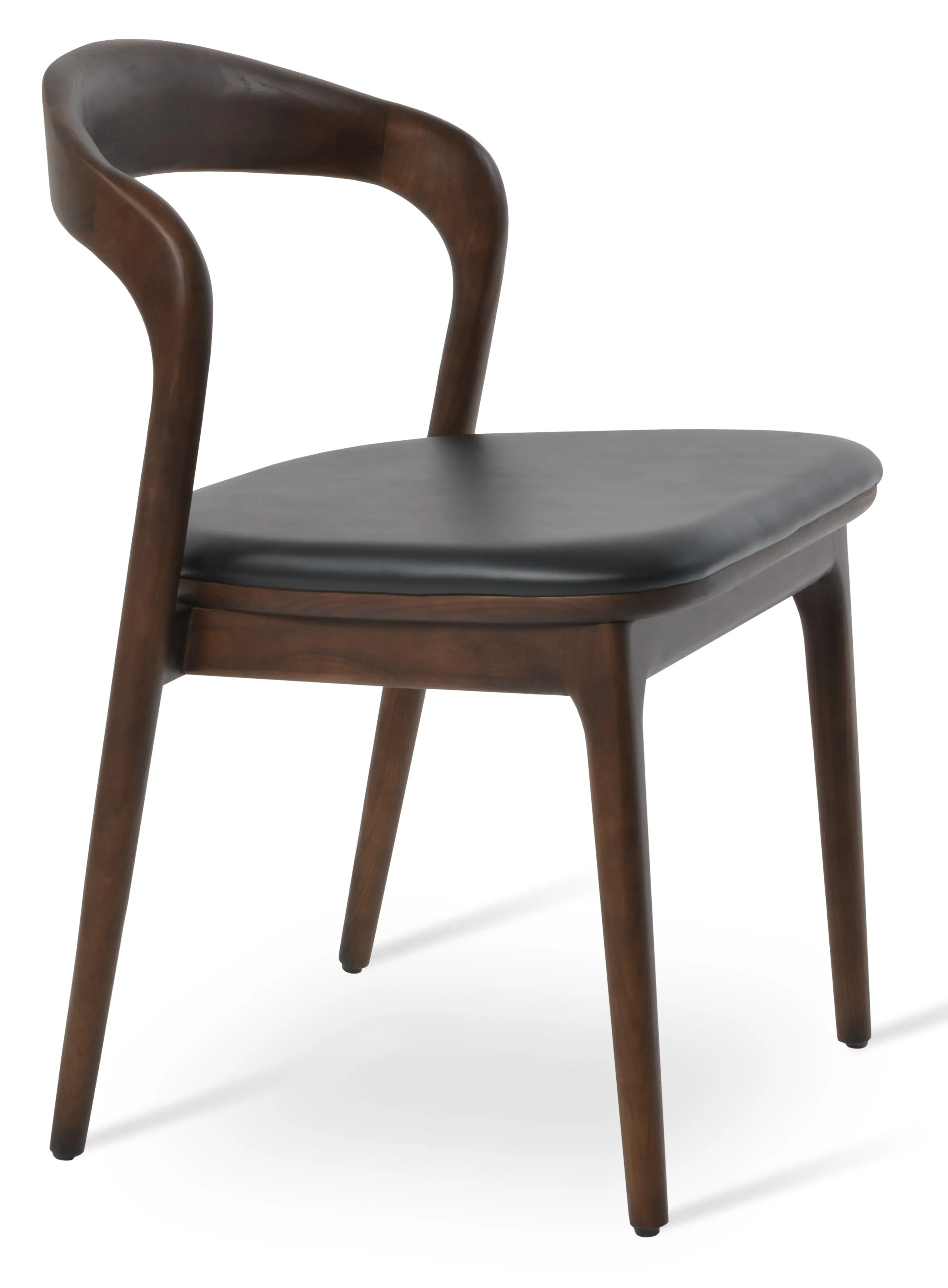Infinity - Dining Chair with Black PPM Seat and Walnut Finished Base by BNT sohoConcept