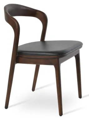 Infinity - Dining Chair with Black PPM Seat and Walnut Finished Base by BNT sohoConcept
