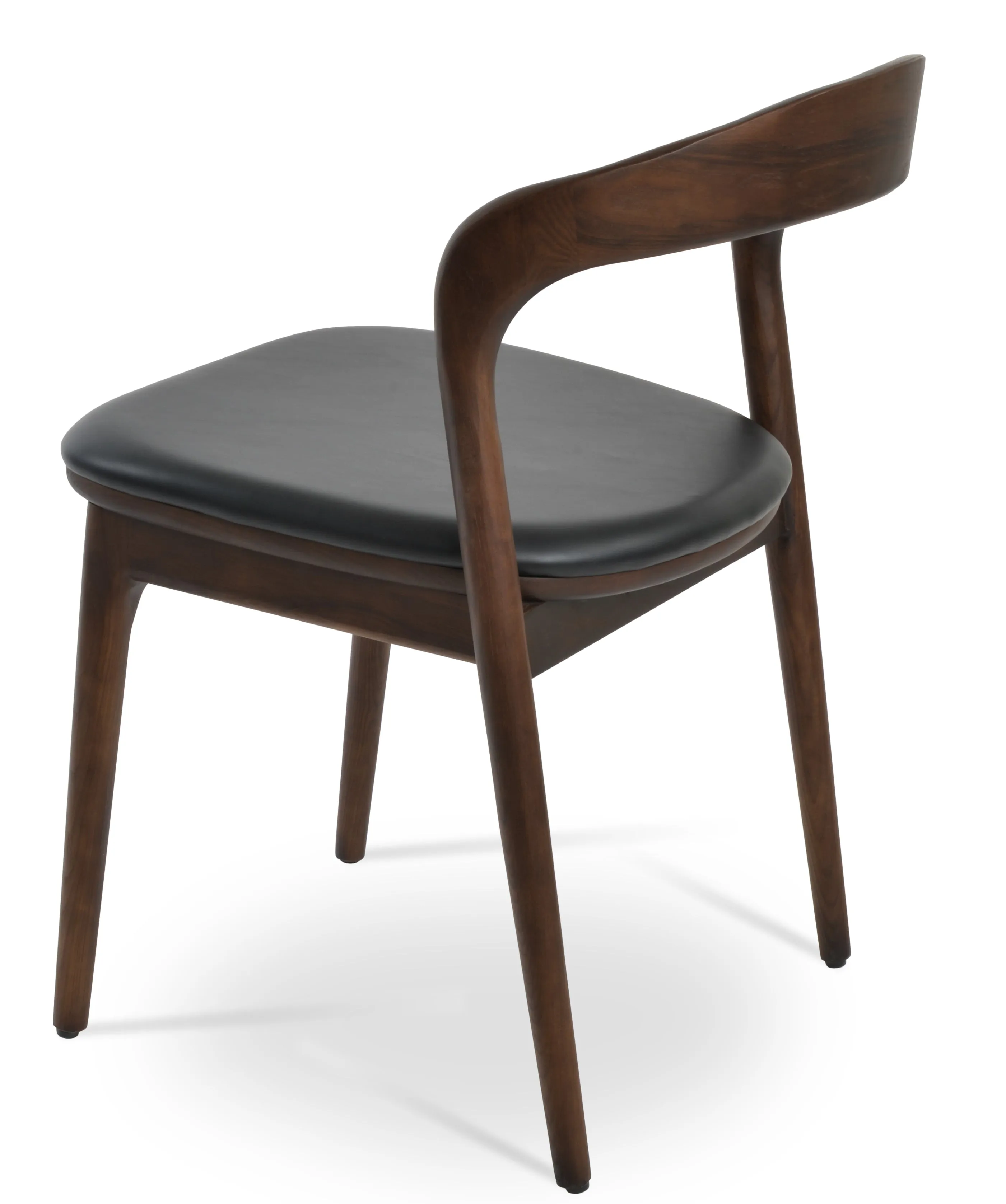 Infinity - Dining Chair with Black PPM Seat and Walnut Finished Base by BNT sohoConcept