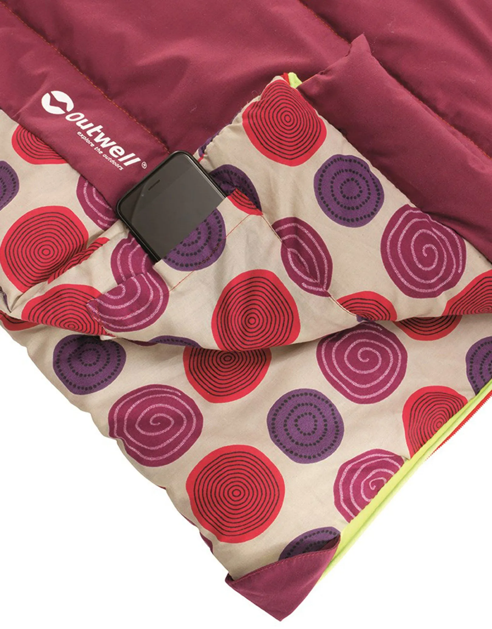 Kids Circles Sleeping Bag - Berry