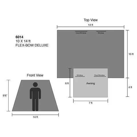 Kodiak Canvas 10x14 8 Person Flex-Bow Canvas Tent Deluxe