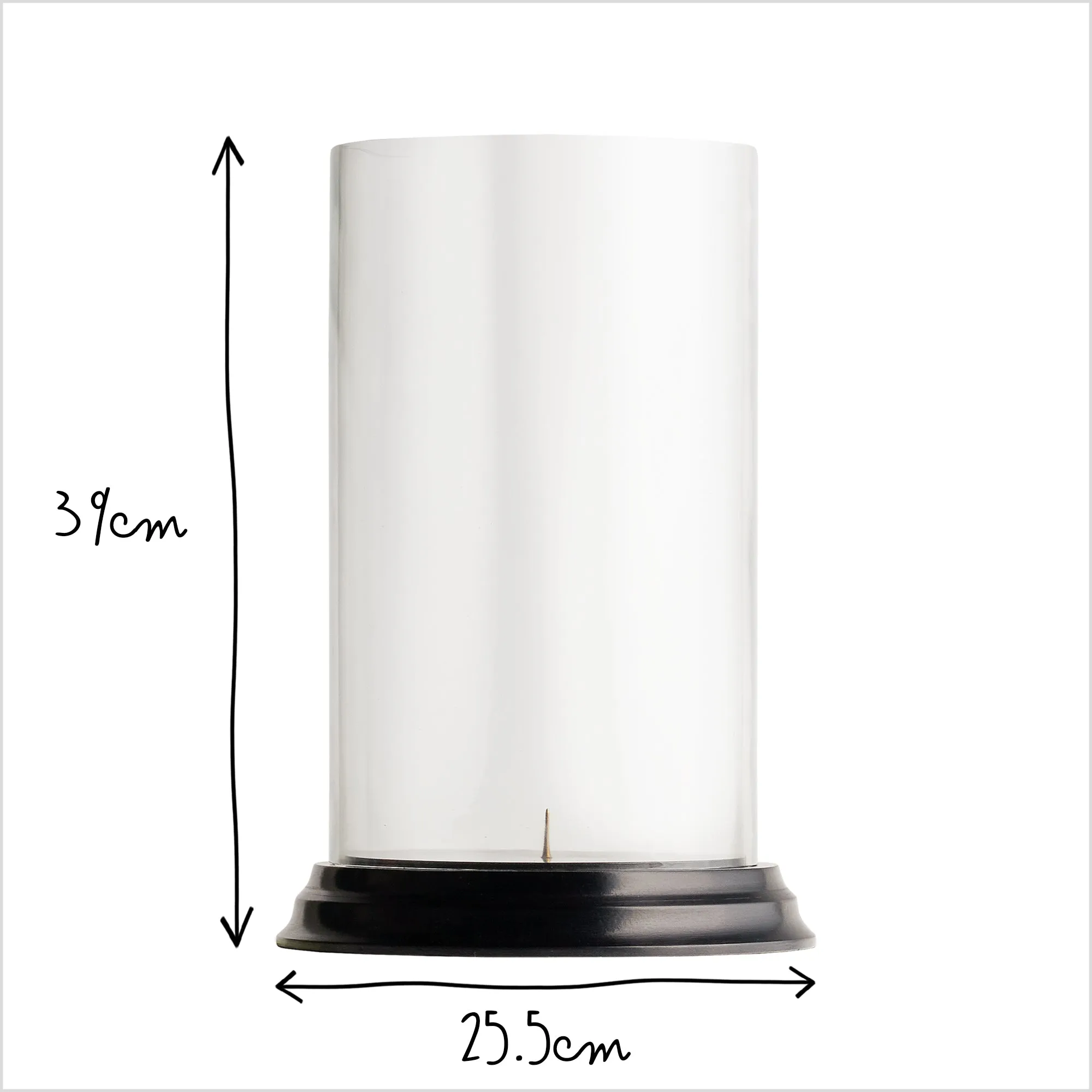 Larger Gusto storm lantern base in ebony
