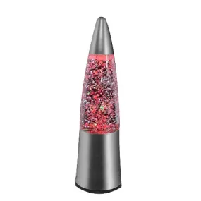 Light Up Rocket Lamp Silver Base