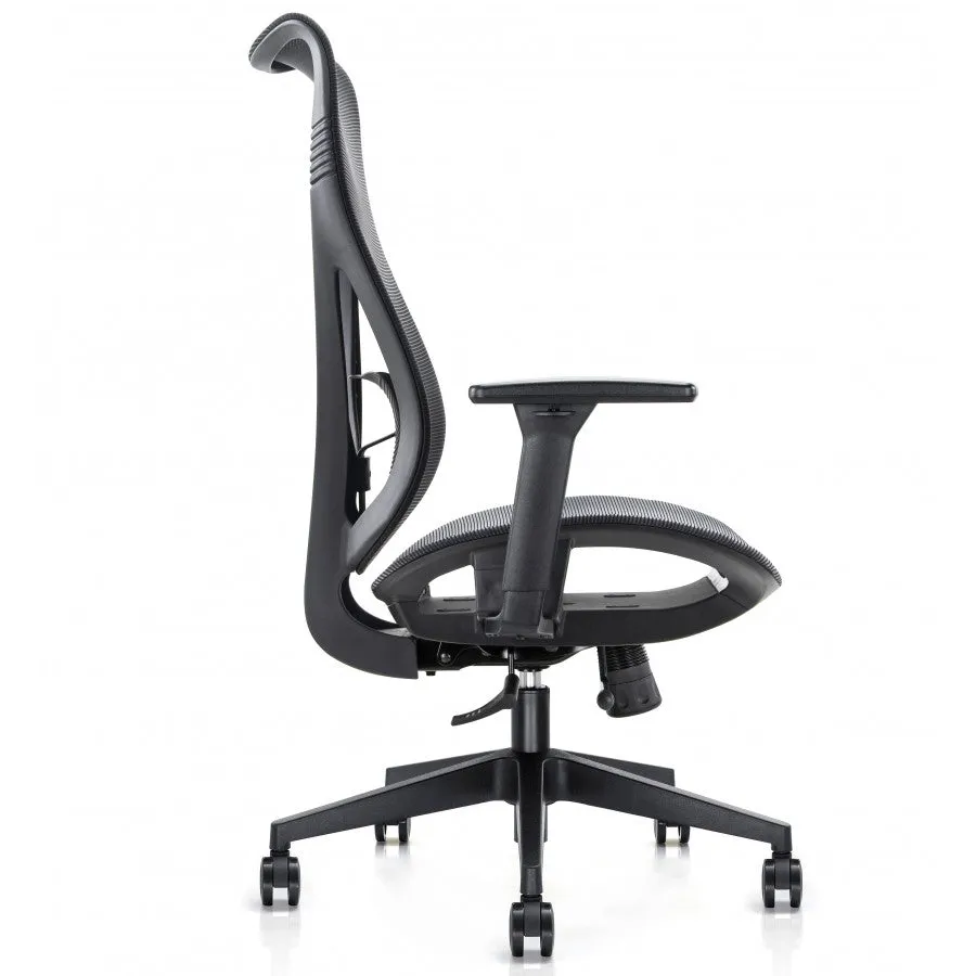 Mala ergonomic high back task chair with adjustable lumbar support