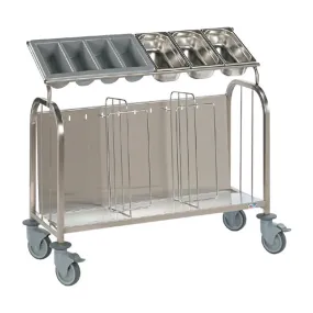 Matfer Bourgeat Low 200 Plate and Cutlery Trolley - HP711