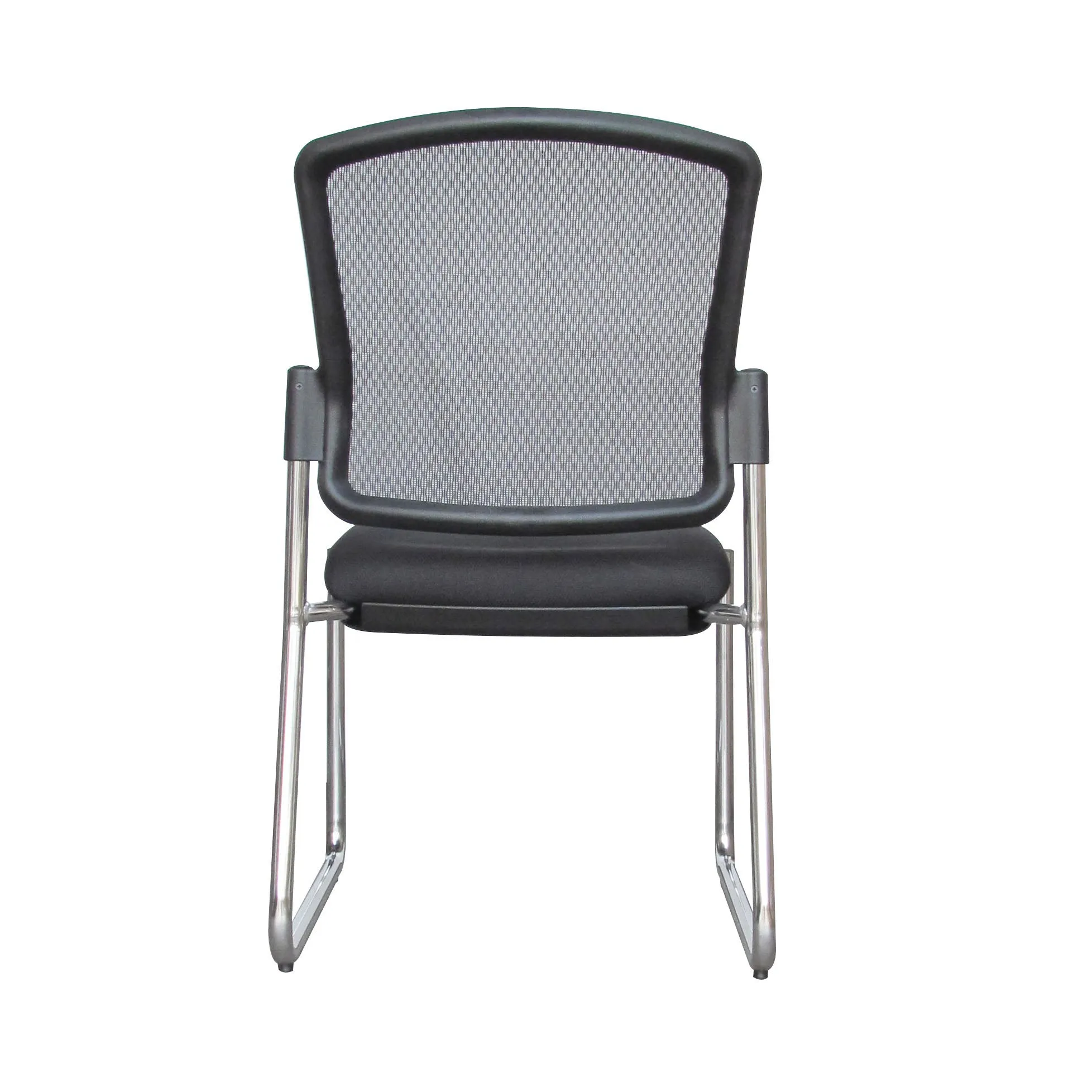 Max - Mesh Back, Chrome Frame, Standard Black Seat (with Arm)