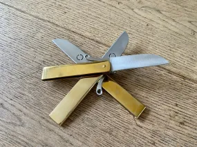 Medieval Brass Cased folding knife TCP65