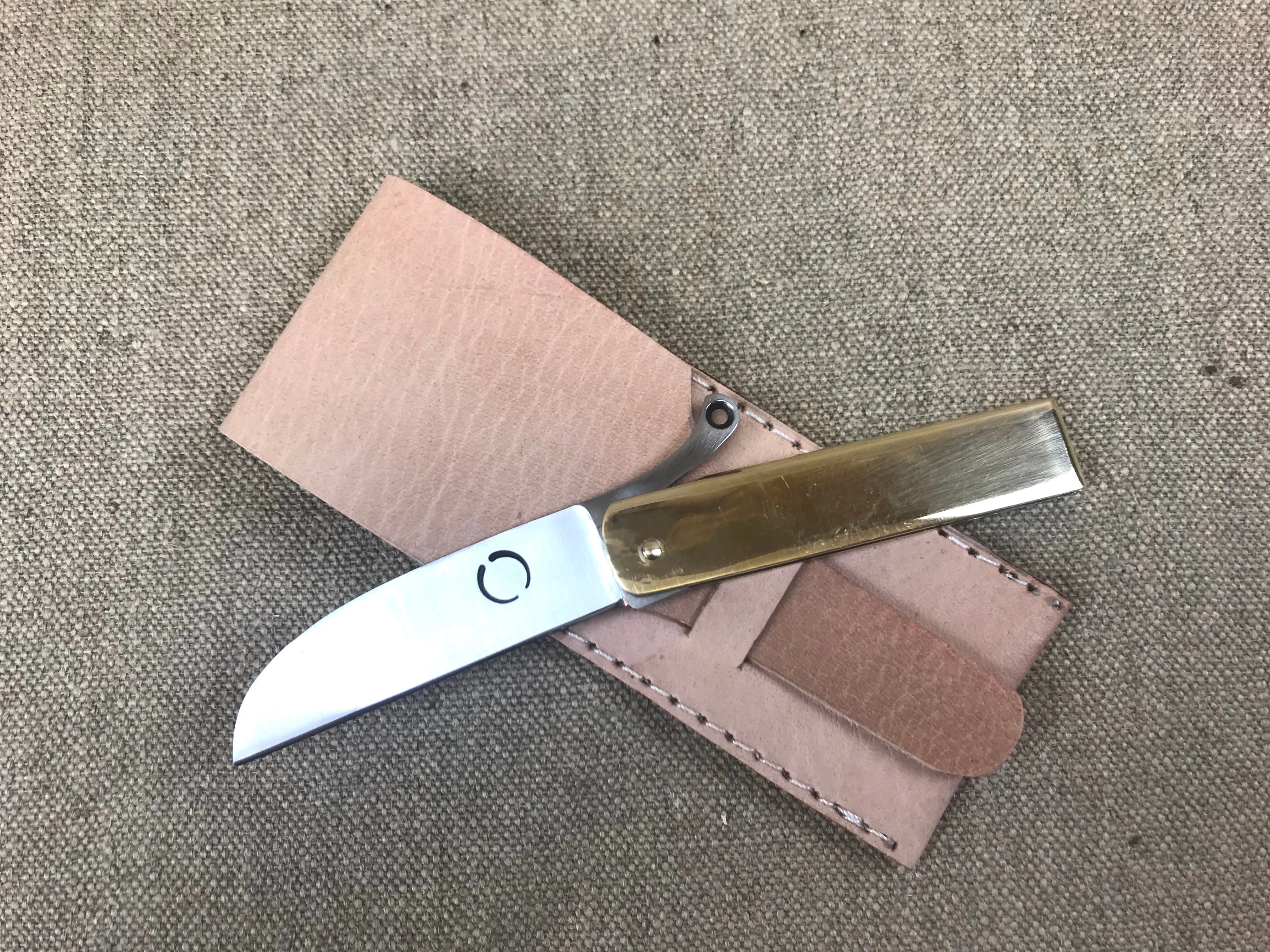Medieval Brass Cased folding knife TCP65