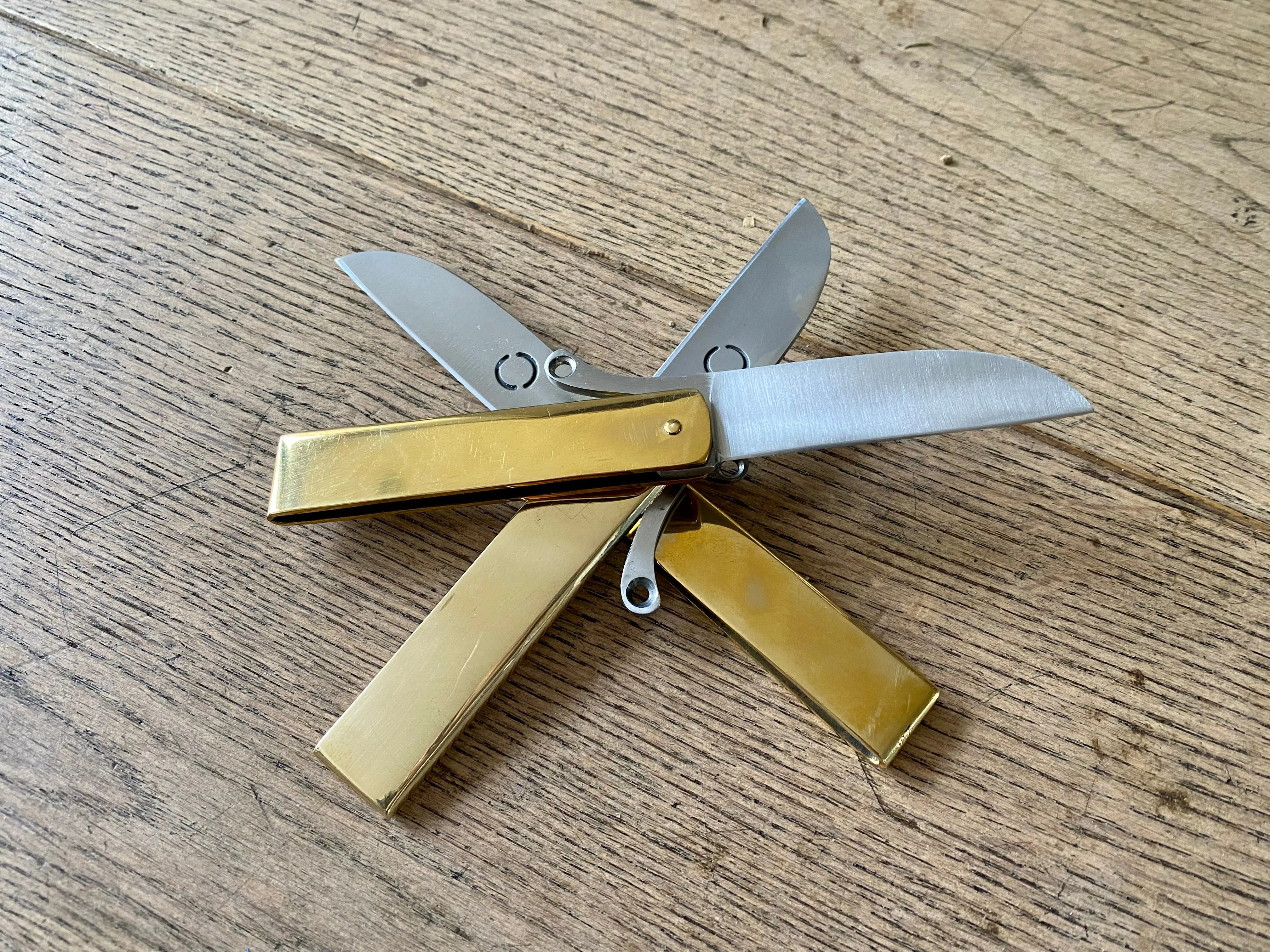 Medieval Brass Cased folding knife TCP65