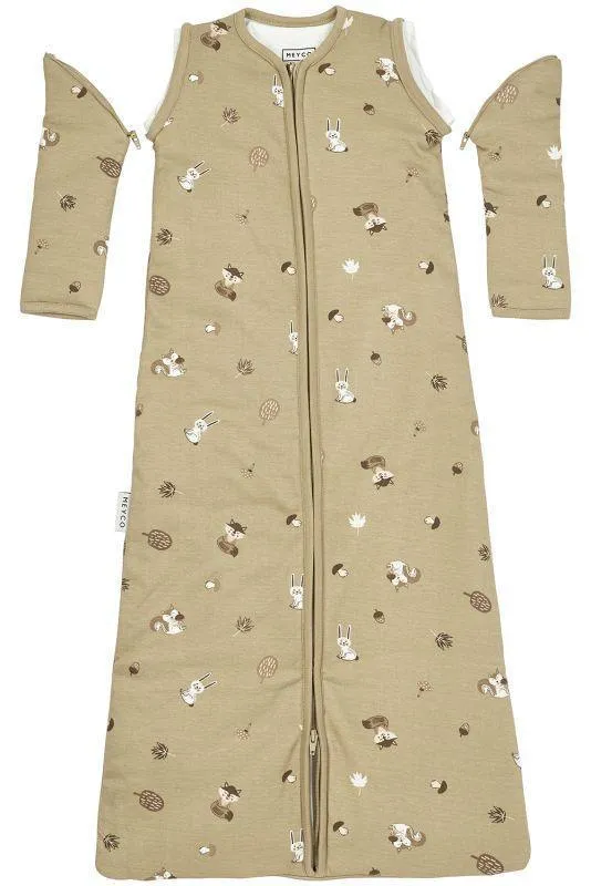 Meyco Baby Sleeping Bag - All Seasons, 6m-3Y - in Forest Animal Design