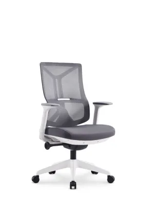 Modern Ergonomic Office Chair Without Headrest for Office, Home Office and Shops, Medium Back, Grey