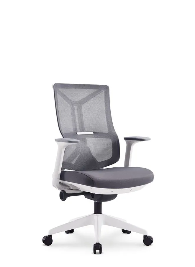 Modern Ergonomic Office Chair Without Headrest for Office, Home Office and Shops, Medium Back, Grey