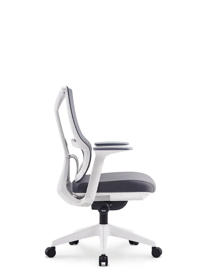 Modern Ergonomic Office Chair Without Headrest for Office, Home Office and Shops, Medium Back, Grey
