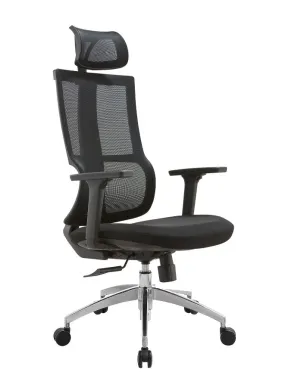 Modern Mesh High Back Office Chair with Adjustable Headrest and Armrests for Office and Home