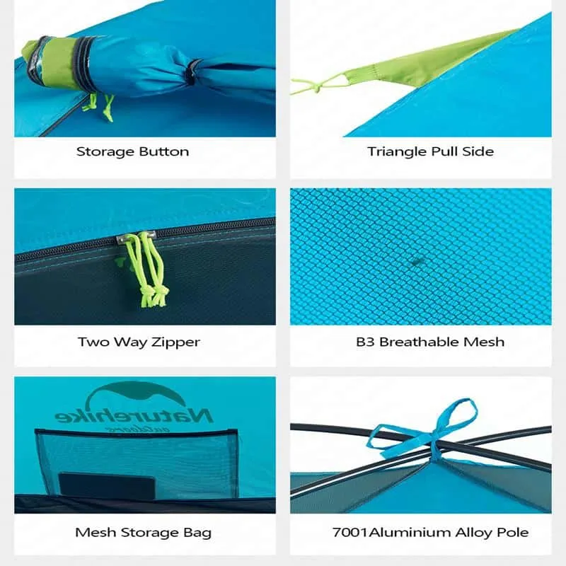 Naturehike Outdoor P-Series Upgraded UPF 50  3 Man Tent
