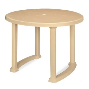 Nilkamal Family Plastic Table L850 x W850 x H725mm Marble Beige
