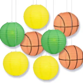 Oregon College Basketball 14-inch Paper Lanterns 8pc Combo Party Pack - Dark Green, Yellow