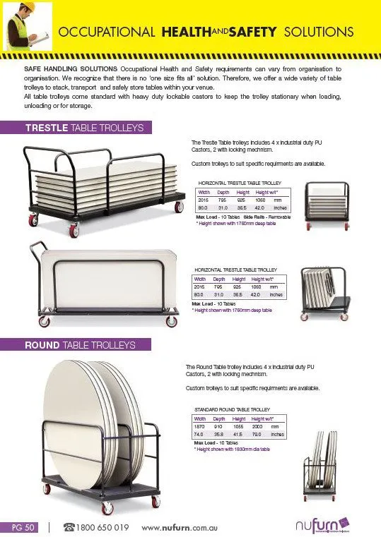 Platinum - 8ft - Narrow Seminar Folding Tables