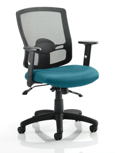 Portland II Mesh Back and Fabric Seat Task Operator Office Chair - Multiple Colour Options