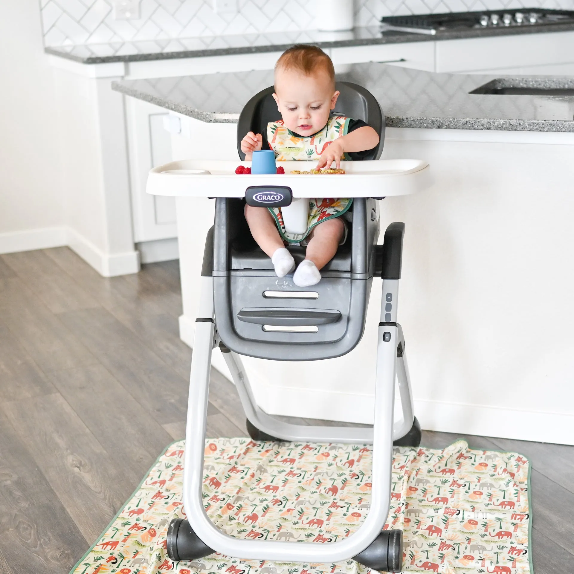 Safari Splash Mat - A Waterproof Catch-All for Highchair Spills and More!