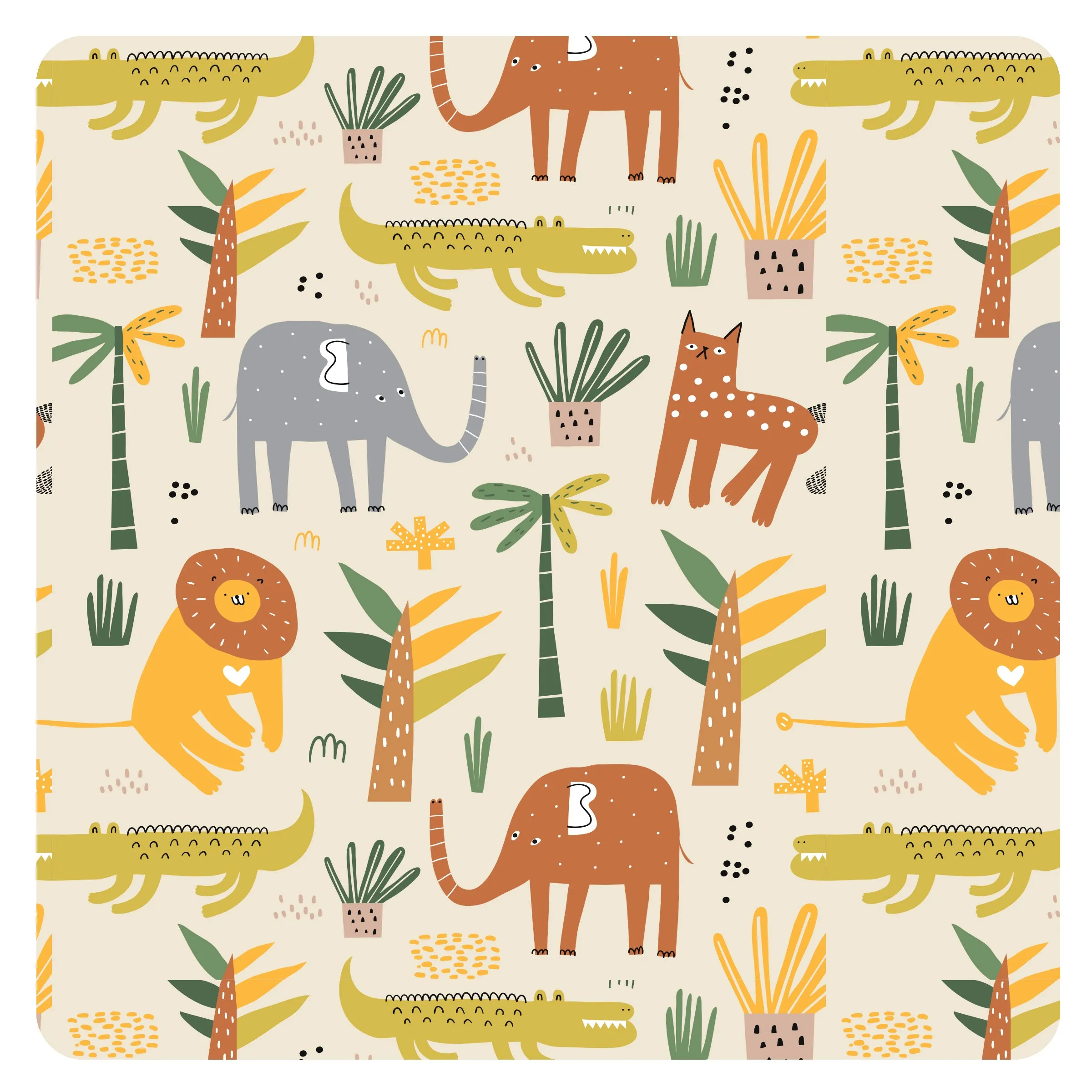 Safari Splash Mat - A Waterproof Catch-All for Highchair Spills and More!