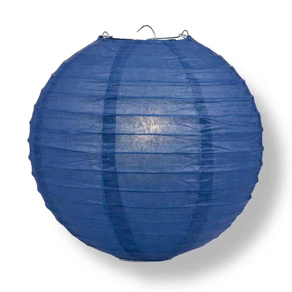 Tampa Bay Pro Baseball 14-inch Paper Lanterns 5pc Combo Party Pack - Dark Blue, Light Blue & Gold