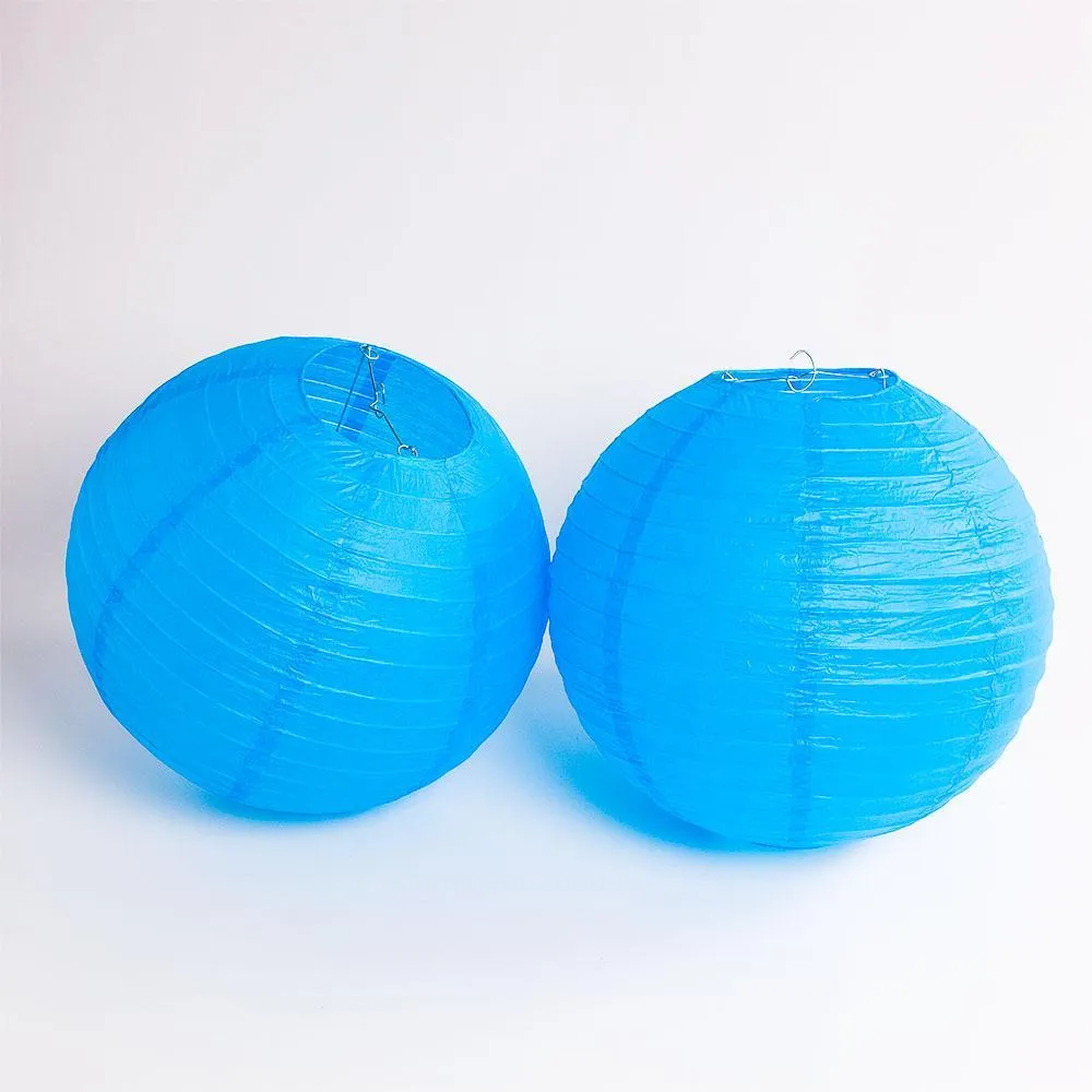 Tennessee Pro Football Paper Lanterns 6pc Combo Tailgating Party Pack (Turquoise/White) - by PaperLanternStore