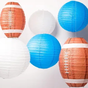 Tennessee Pro Football Paper Lanterns 6pc Combo Tailgating Party Pack (Turquoise/White) - by PaperLanternStore