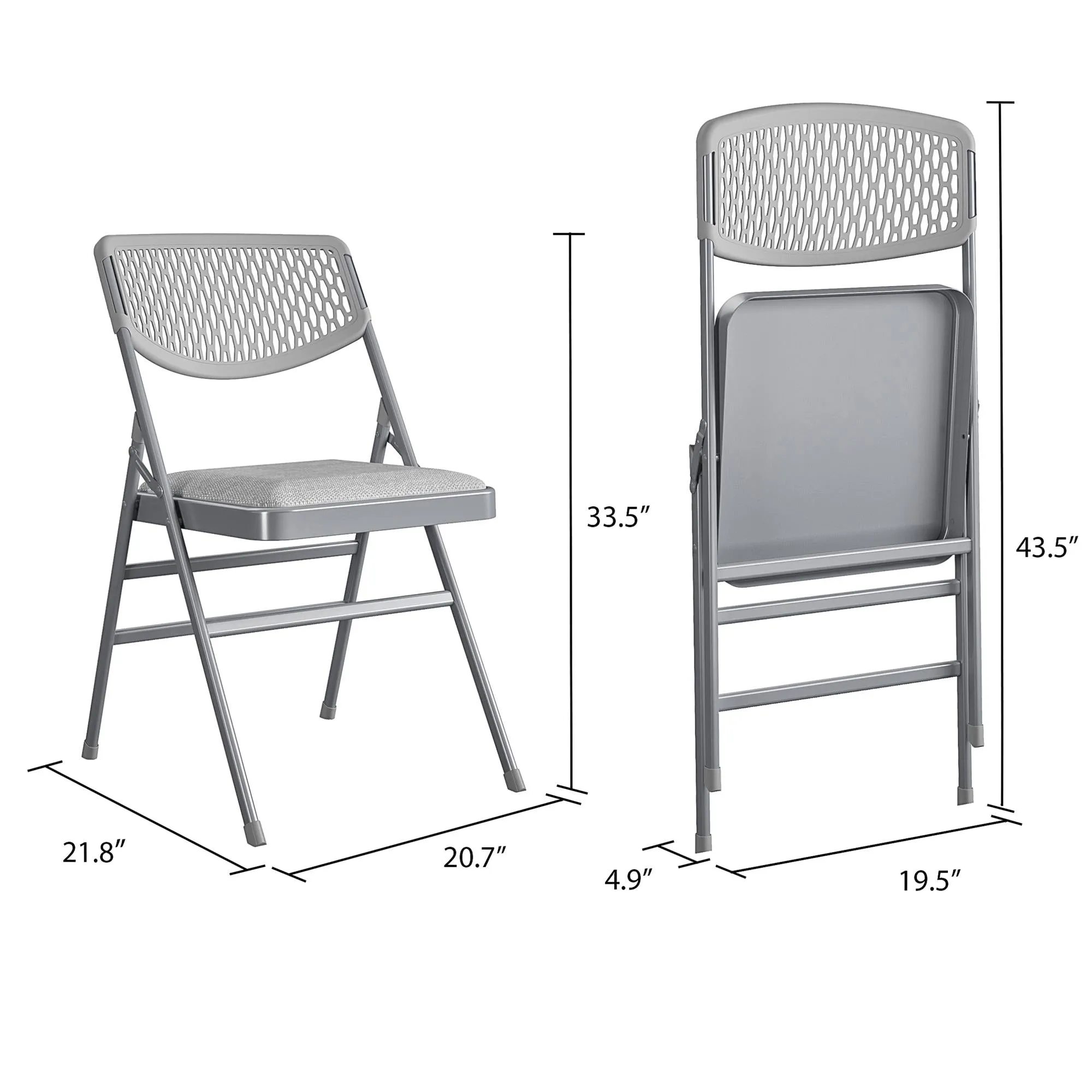 Ultra-Comfort Commercial XL Premium Fabric Padded Folding Chair Set