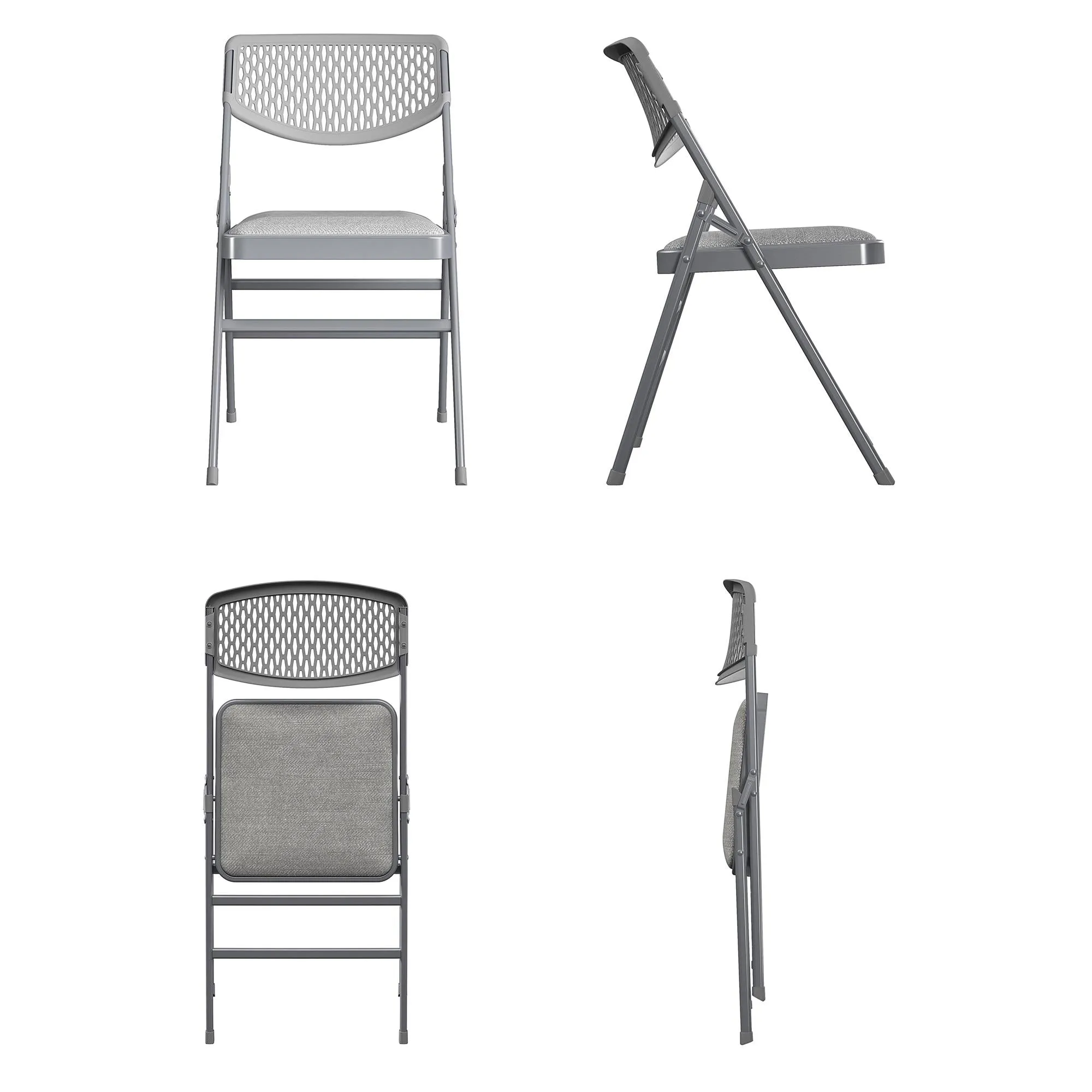 Ultra-Comfort Commercial XL Premium Fabric Padded Folding Chair Set
