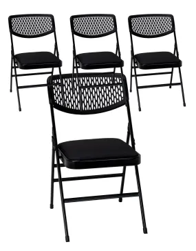 Ultra-Comfort Commercial XL Premium Fabric Padded Folding Chair Set