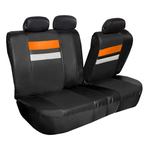 Varsity Spirit PU Leather Seat Covers - Rear Orange
