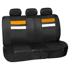 Varsity Spirit PU Leather Seat Covers - Rear Orange