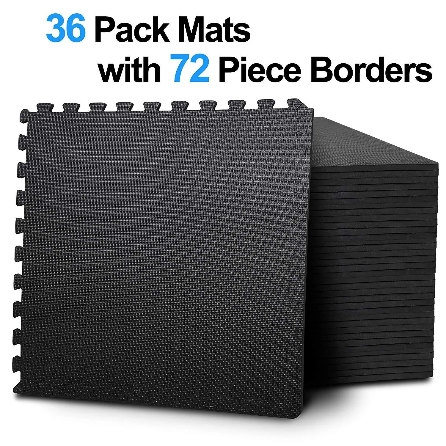 ZENY™ Interlocking EVA Foam Floor Mat Tiles High Density Fitness Exercise Mats for Home Gym,Yoga,Gymnastics,Cardio Workout Flooring,36 Tiles,144 SQ.FT