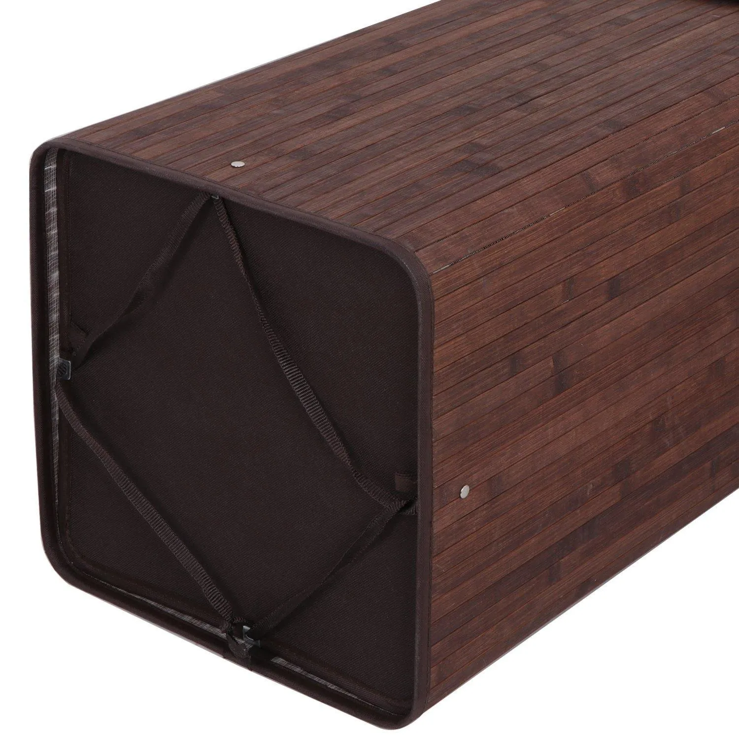 ZENY™  String Handles Square Laundry Hamper Bamboo