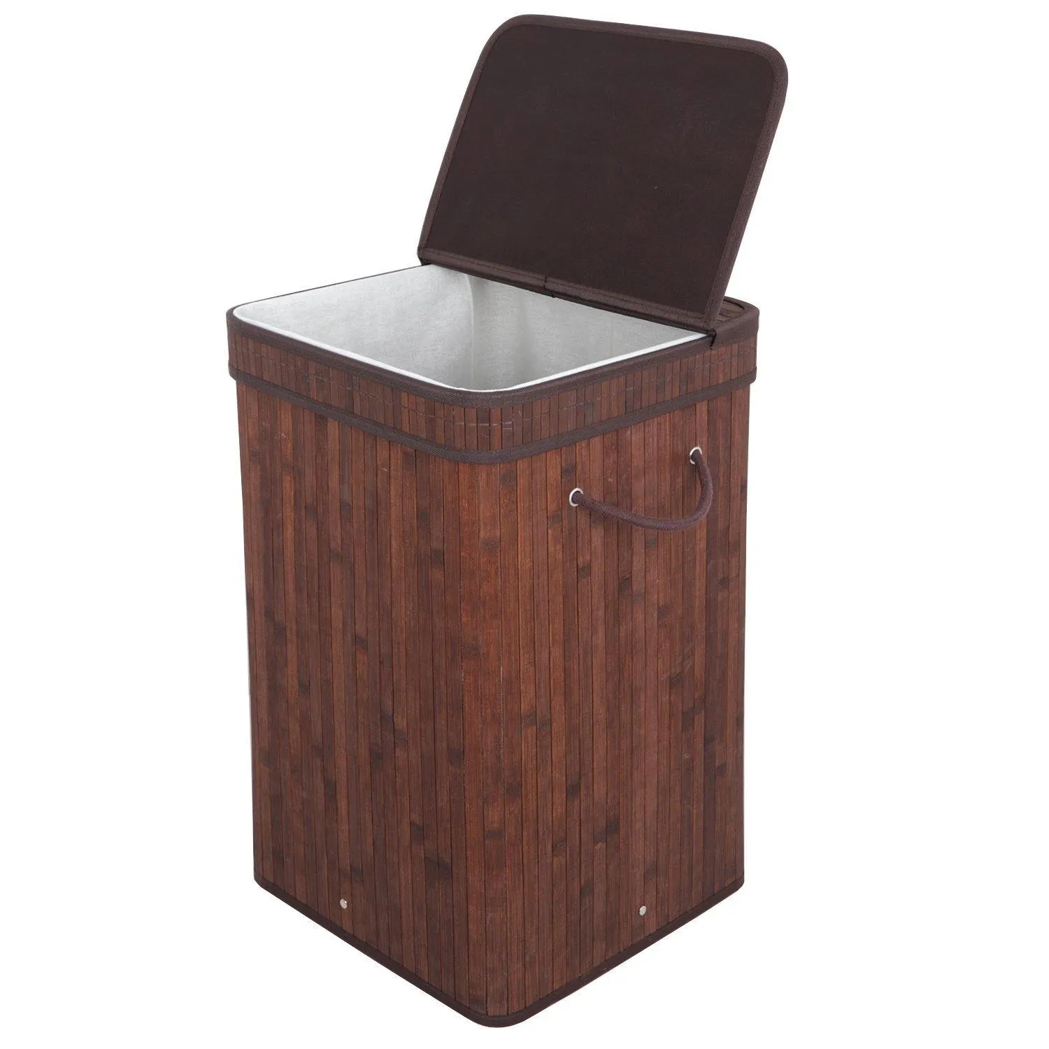 ZENY™  String Handles Square Laundry Hamper Bamboo