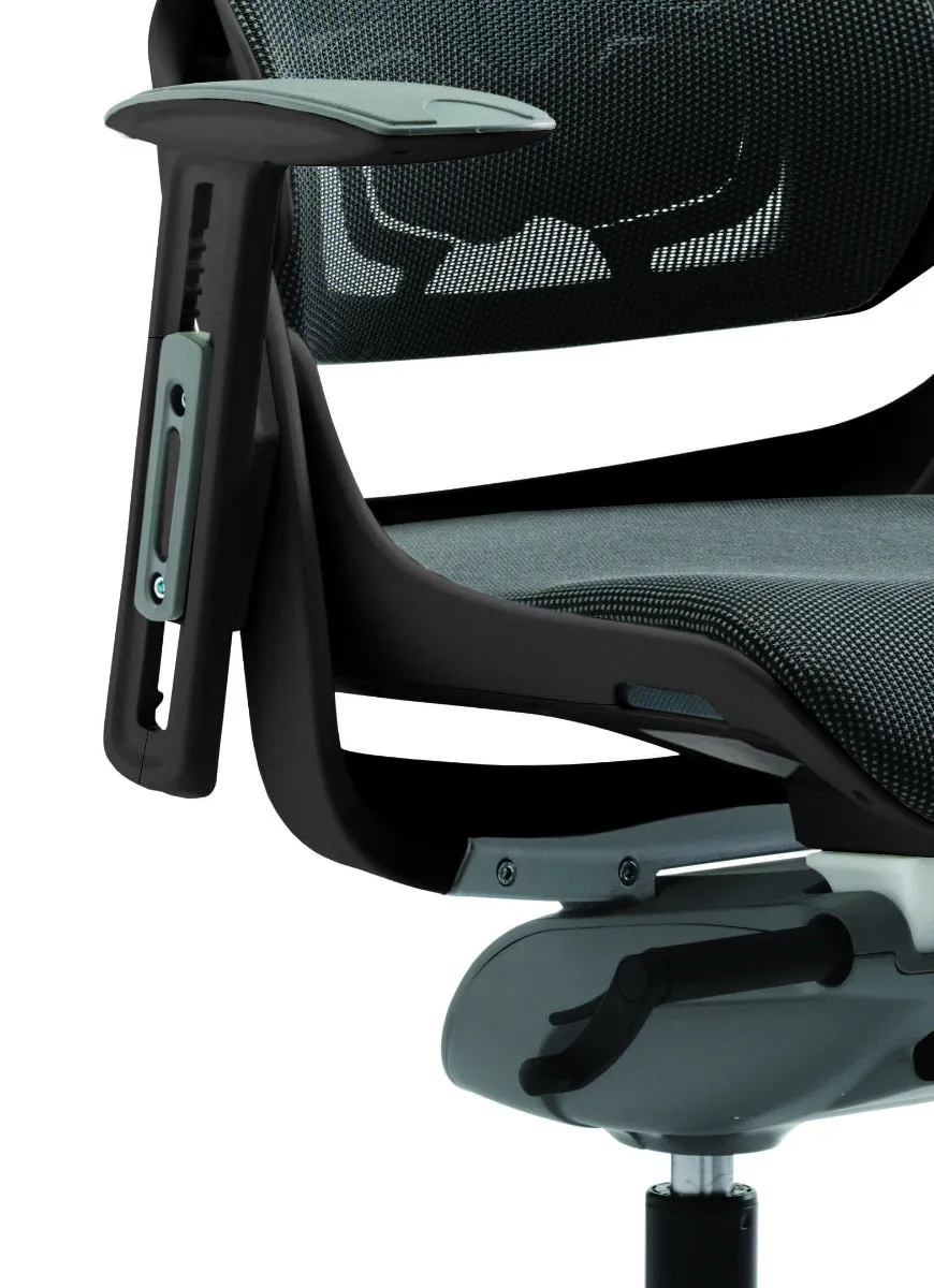 Zure Charcoal Mesh Ergonomic Office Chair - Optional Headrest and Frame Colour